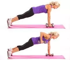 Plank Dumbbell Rows